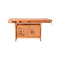 Affinity Tool Works Sjobergs Scandi Plus 1825 Workbench, Trestle, Cabinet, 76"W x 30"D SJO-66736K